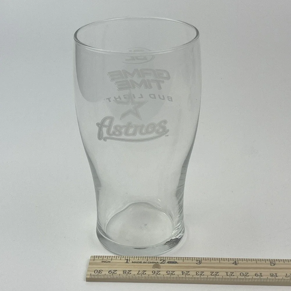 Houston Astros Pint Glass SGA Budweiser Beer Cup Mug MLB‎ Baseball